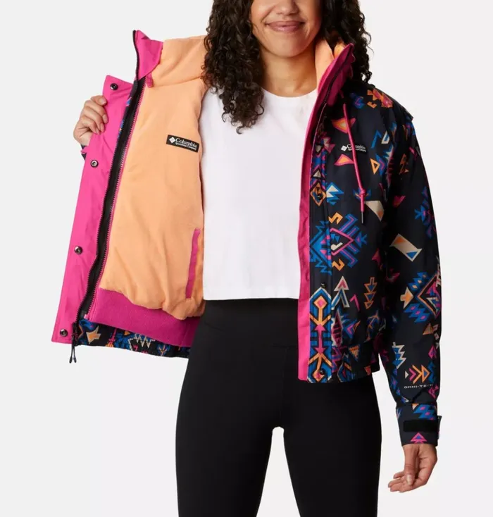Wintertrainer Interchange Jacket Black Woven Nature Print Fuchsia Fizz Womens Columbia Sportswear 3in1 Interchange Wintertrainer Interchange Jacket Black Woven Nature Print Fuchsia Fizz Womens Columbia Sportswear 3in1 Interchange