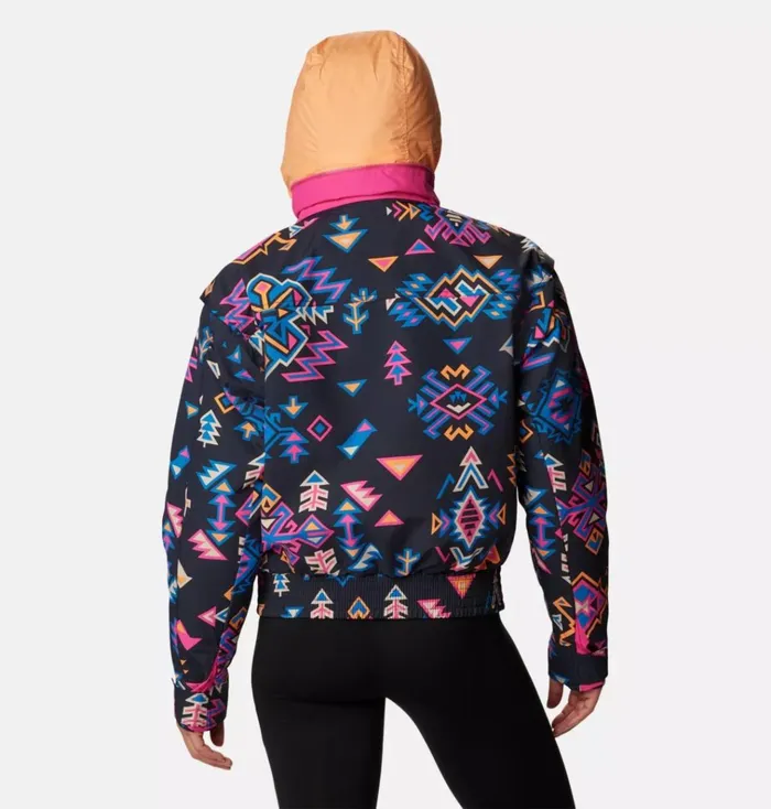 Wintertrainer Interchange Jacket Black Woven Nature Print Fuchsia Fizz Womens Columbia Sportswear 3in1 Interchange Wintertrainer Interchange Jacket Black Woven Nature Print Fuchsia Fizz Womens Columbia Sportswear 3in1 Interchange