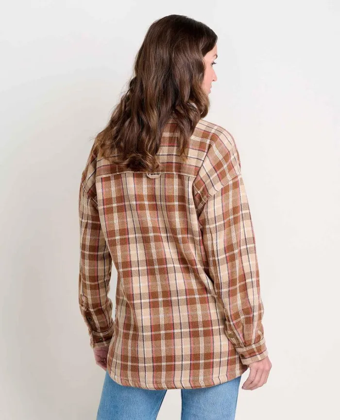 Women039s Conifer Shirt Jacket ToadandCo Chai Plaid Toad and Co Jackets Vests and Layers