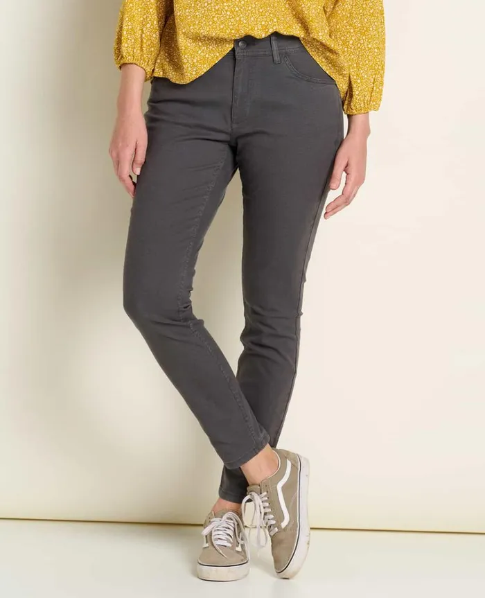 Women039s Earthworks 5 Pocket Skinny Pant Soot Toad and Co Pants