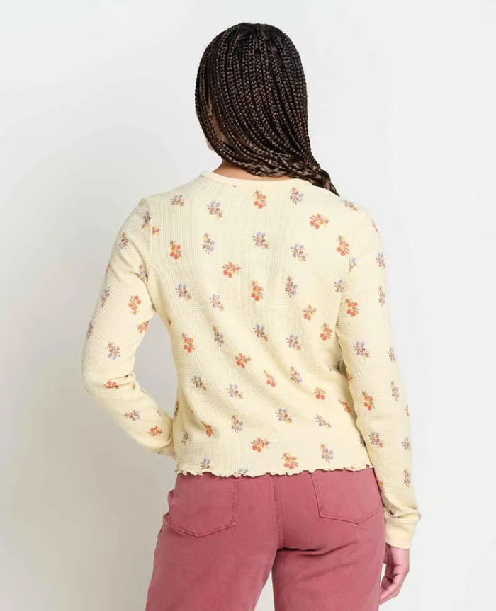 Women039s Foothill Waffle Knit Thermal Crew ToadandCo Barley Floral Print Toad and Co Tees Buy 3 Get 20 Off