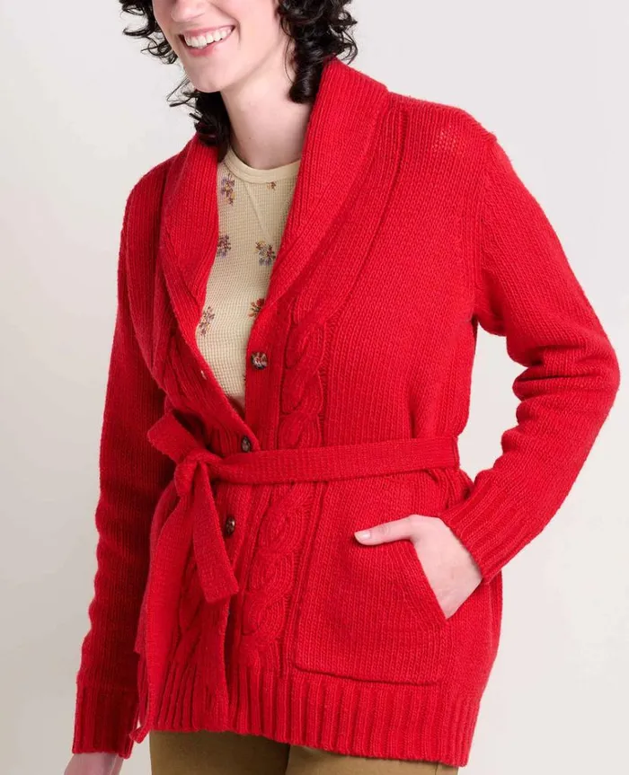 Women039s Ginn Cable Cardigan ToadandCo Canoe Toad and Co Jackets Vests and Layers