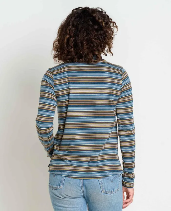 Women039s Maisey Long Sleeve TNeck ToadandCo North Shore Stripe Toad and Co Tops and TShirts