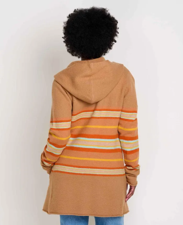 Women039s Merino Wool Heartfelt Hoodie Eco Friendly Sweater ToadandCo Tabac Stripe Toad and Co Sweaters