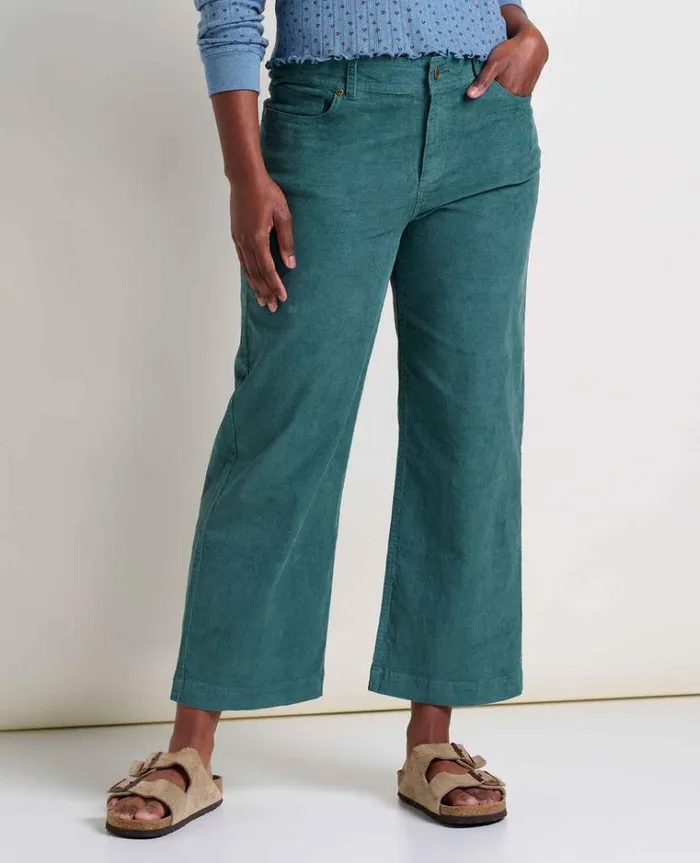 Women039s Women039s Karuna Cord Wide Leg Pant Silver Pine Toad and Co Pants
