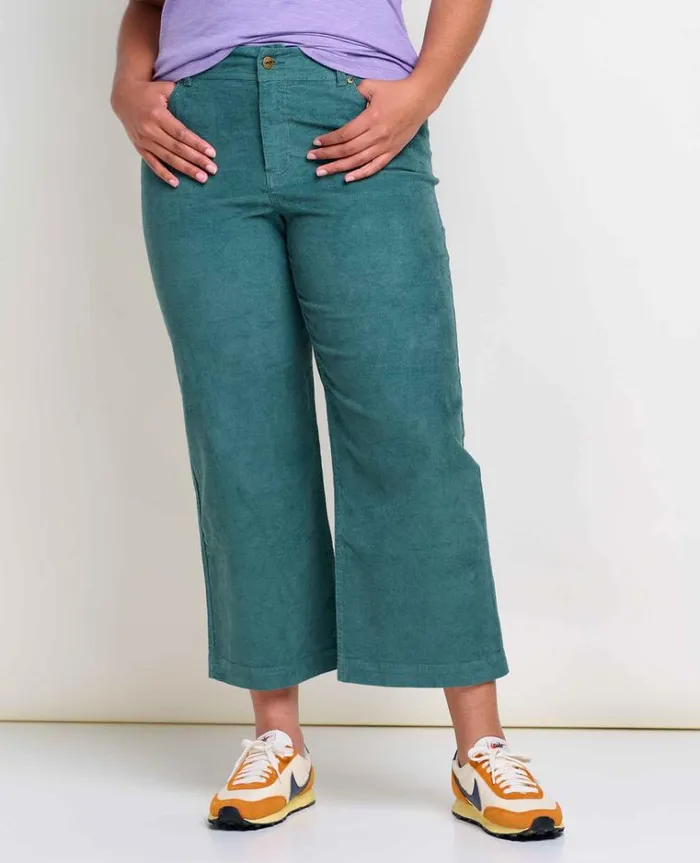 Women039s Women039s Karuna Cord Wide Leg Pant Silver Pine Toad and Co Pants
