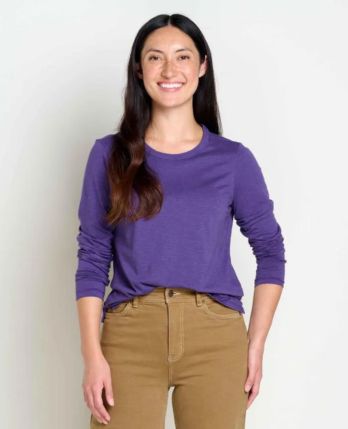 Women039s Women039s Primo Long Sleeve Crew Organic Cotton Shirt By ToadandCo Blackcurrant Toad and Co Tees Buy 3 Get 20 Off Women039s Women039s Primo Long Sleeve Crew Organic Cotton Shirt By ToadandCo Blackcurrant Toad and Co Tees Buy 3 Get 20 Off