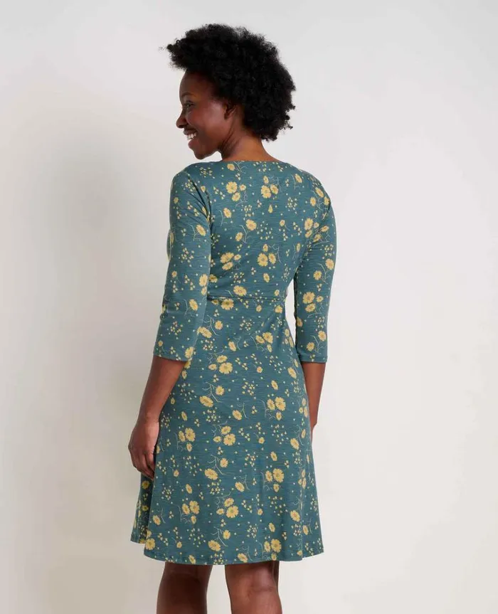 Women039s Women039s Rosalinda Dress With Pocket Organic Cotton And Tencel Dress By ToadandCo Mantis Cluster Print Toad and Co Dresses