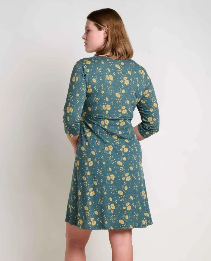 Women039s Women039s Rosalinda Dress With Pocket Organic Cotton And Tencel Dress By ToadandCo Mantis Cluster Print Toad and Co Dresses