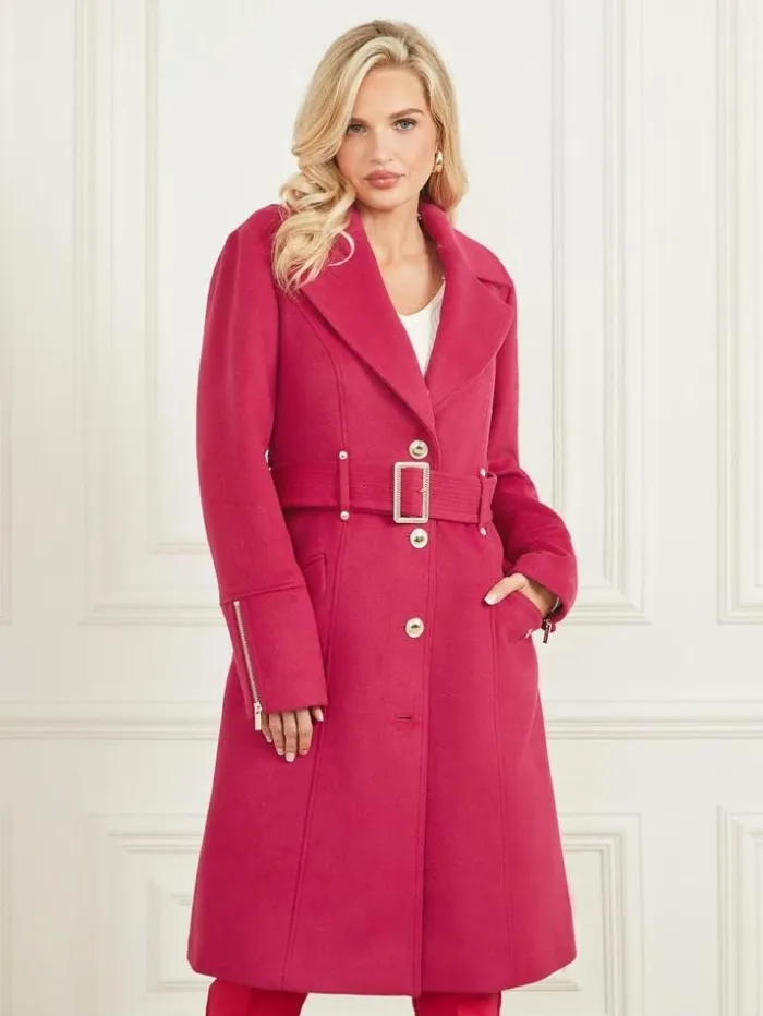 Women Alice WoolBlend Coat Viva Pink Marciano Jackets Women Alice WoolBlend Coat Viva Pink Marciano Jackets