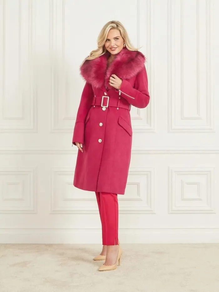 Women Alice WoolBlend Coat Viva Pink Marciano Jackets Women Alice WoolBlend Coat Viva Pink Marciano Jackets