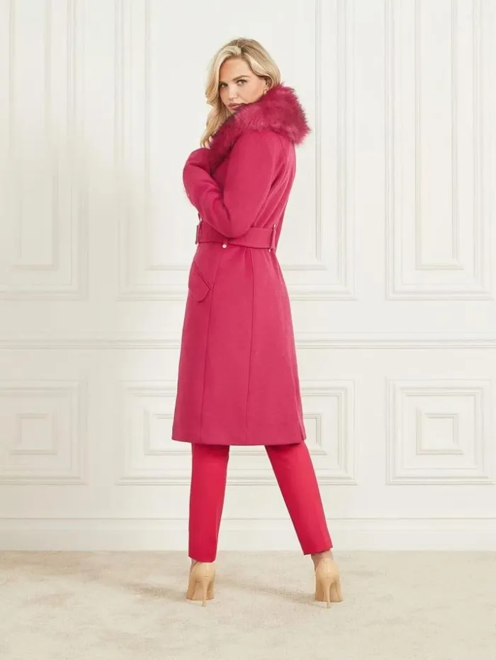 Women Alice WoolBlend Coat Viva Pink Marciano Jackets Women Alice WoolBlend Coat Viva Pink Marciano Jackets