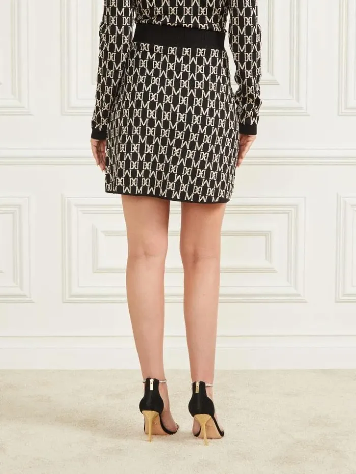 Women Angelina Jacquard Skirt M Allover Jacquard Black Marciano Bottoms Women Angelina Jacquard Skirt M Allover Jacquard Black Marciano Bottoms
