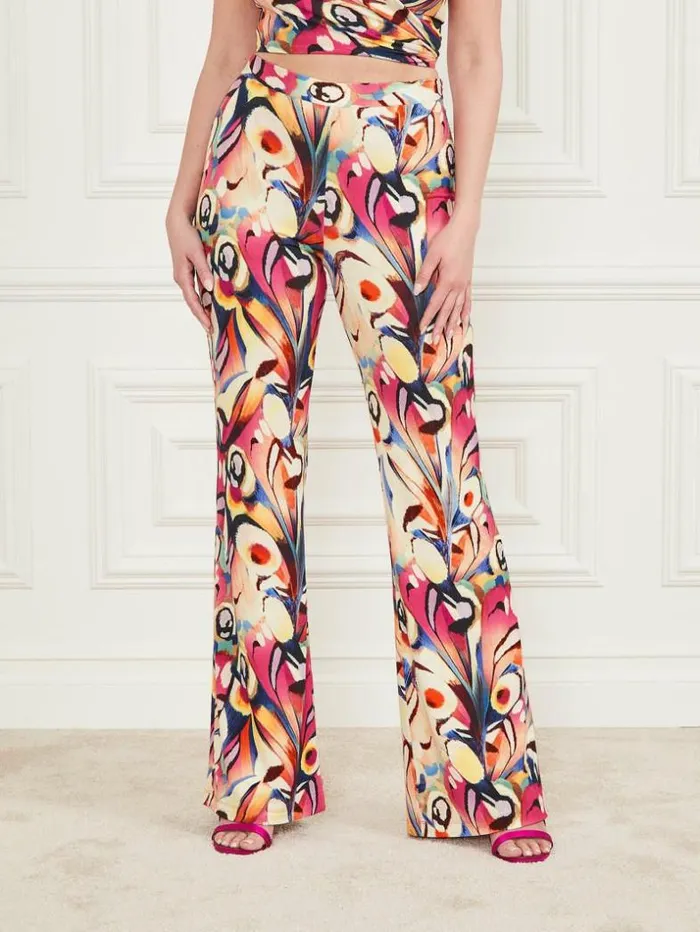 Women Anise Flared Pant Wonderland Print Marciano Bottoms