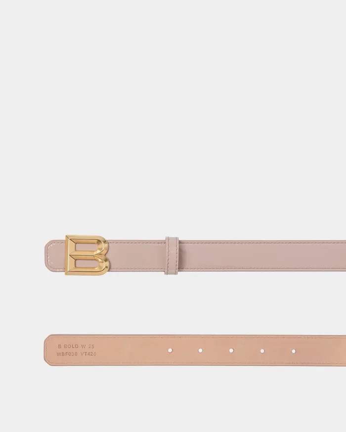 Women B Bold 25mm Belt In Light Beige Patent Leather Bally Belts