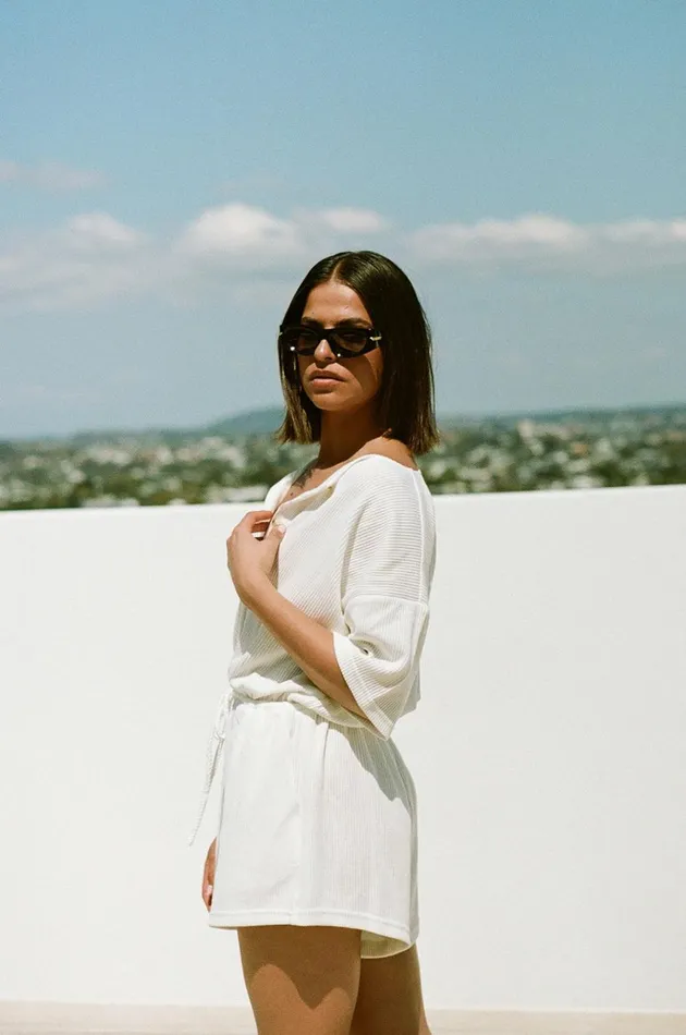 Women Back In SABO SKIRT Juniper Playsuit 8211 White