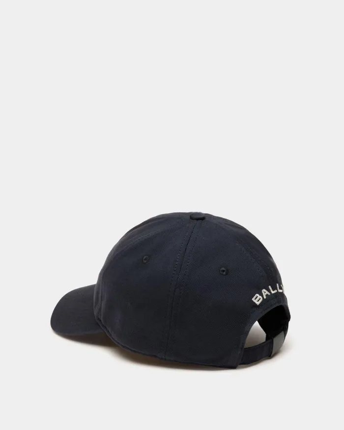 Women Baseball Hat With ChocoCandy Detail In Navy Blue Cotton Bally Gloves and Hats