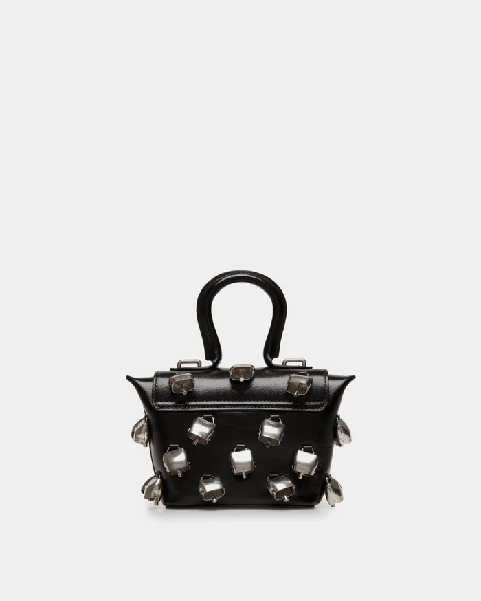 Women Belle Minibag In Black Leather With Bells Bally Mini and Belt Bags
