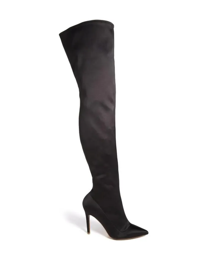 Women Belva OvertheKnee Boot Black1 Marciano Shoes
