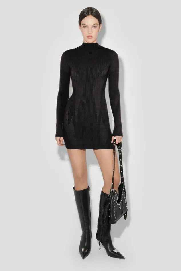 Women Bianca Knitted Mesh Mini Dress MISBHV Dresses