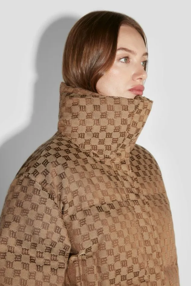 Women Biscotto Jacquard Monogram Puffer Jacket MISBHV Outerwear