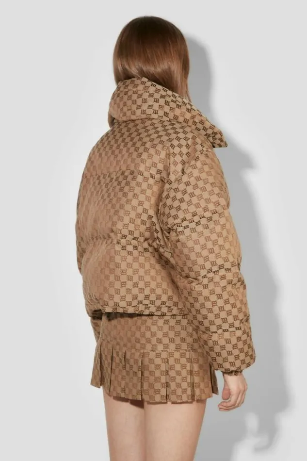 Women Biscotto Jacquard Monogram Puffer Jacket MISBHV Outerwear