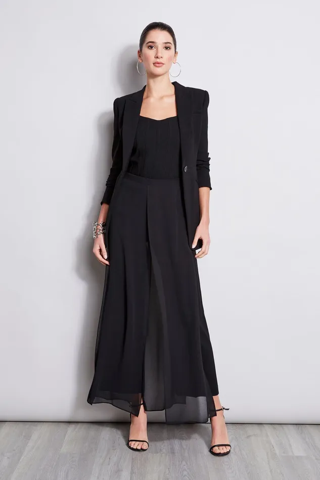 Women Bottoms Elie Tahari Overlay Pant Black