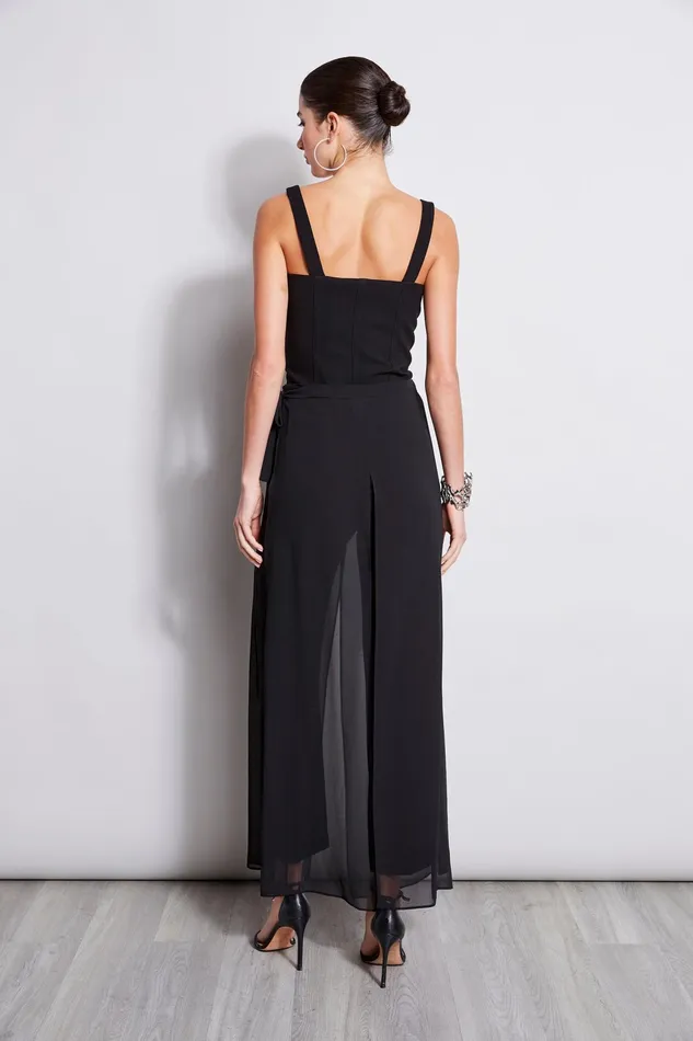Women Bottoms Elie Tahari Overlay Pant Black