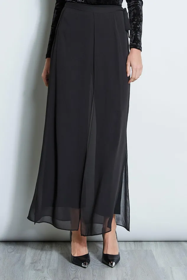 Women Bottoms Elie Tahari Overlay Pant Black