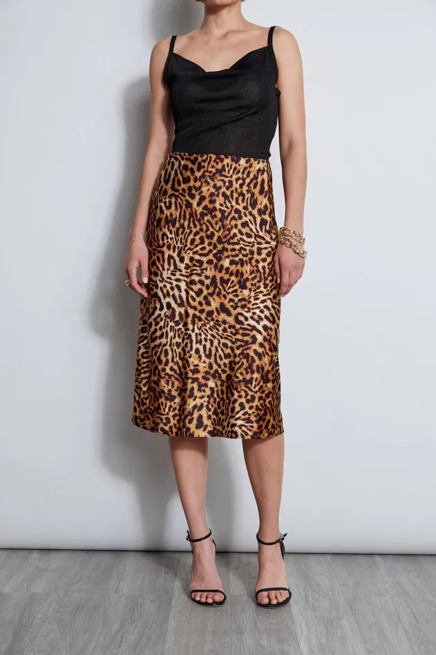Women Bottoms Elie Tahari Wildcat Slip Midi Skirt Multi
