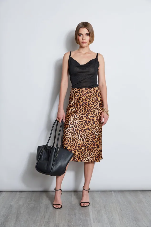 Women Bottoms Elie Tahari Wildcat Slip Midi Skirt Multi