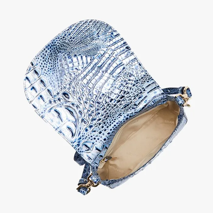 Women Briar Coastal Blue Melbourne Brahmin Crossbodies Chevron Women Briar Coastal Blue Melbourne Brahmin Crossbodies Chevron