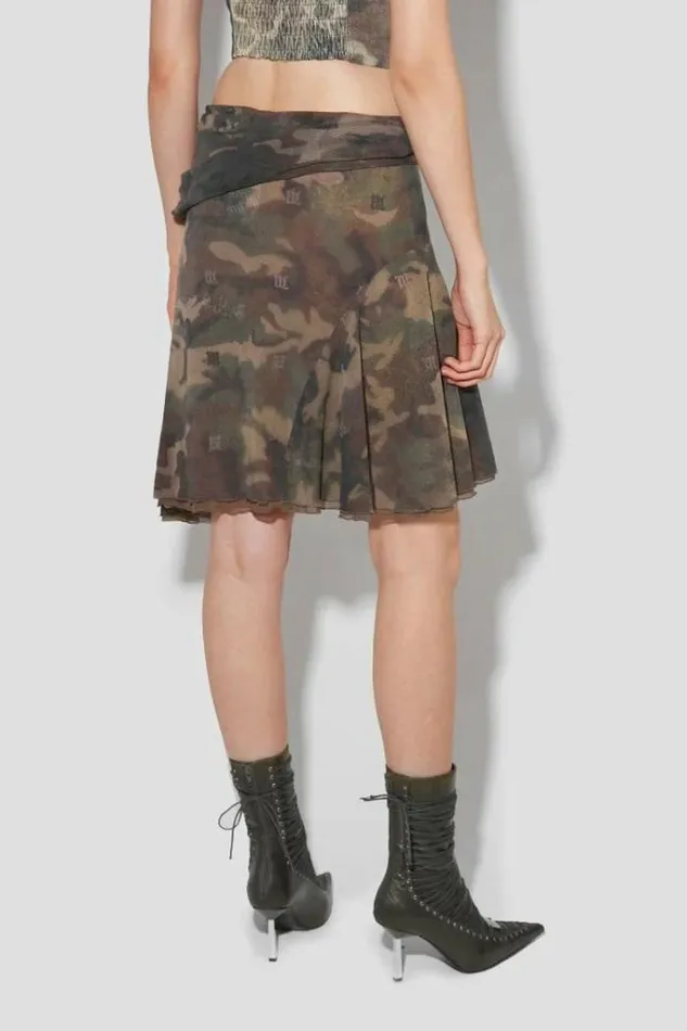 Women Camo Mesh Midi Skirt MISBHV Skirts