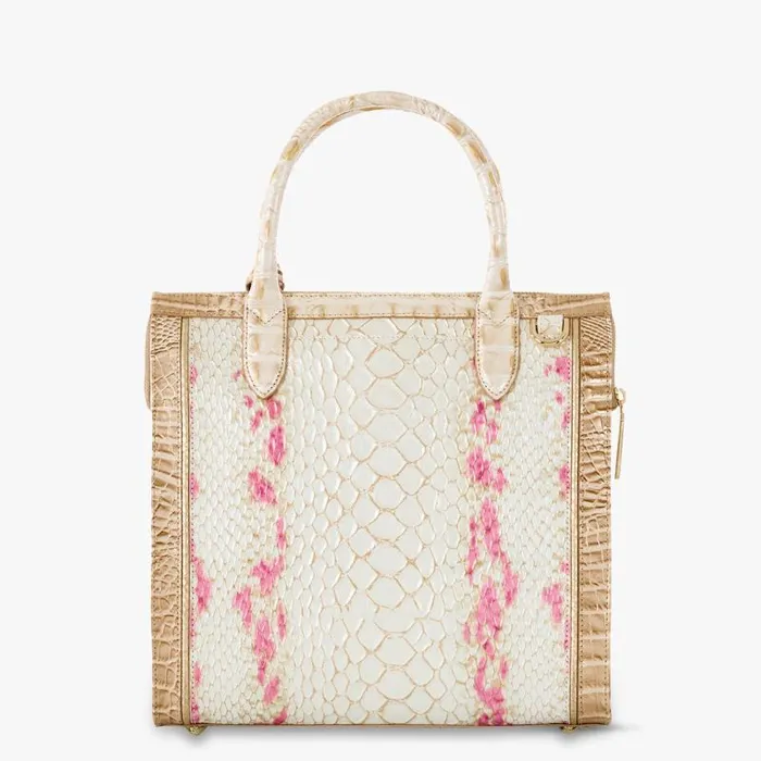 Women Caroline Apricot Rose Valentia Brahmin Satchels Chevron Women Caroline Apricot Rose Valentia Brahmin Satchels Chevron