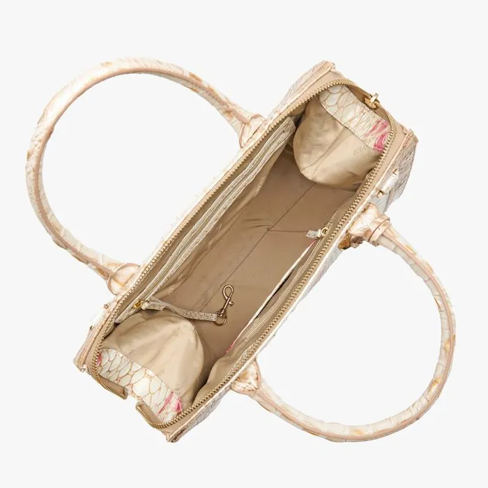 Women Caroline Apricot Rose Valentia Brahmin Satchels Chevron Women Caroline Apricot Rose Valentia Brahmin Satchels Chevron