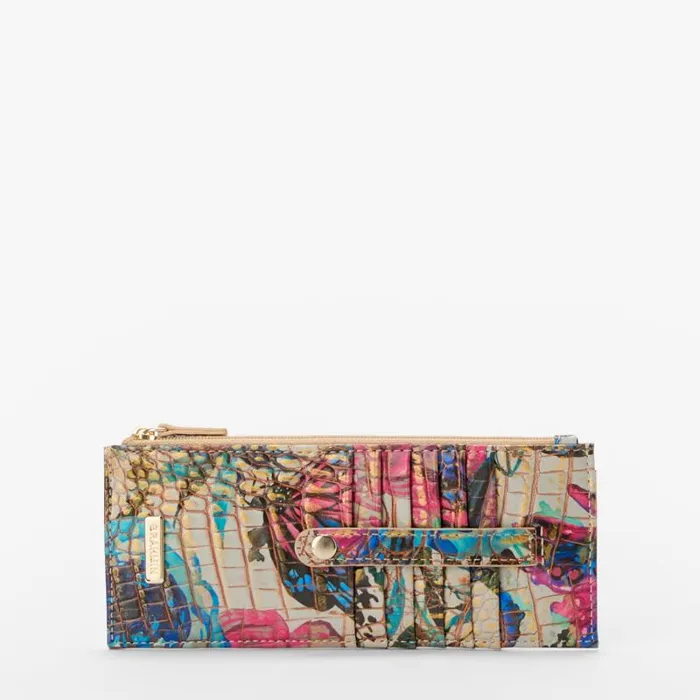 Women Credit Card Wallet Mariposa Melbourne Brahmin Wallets and Wristlets Chevron