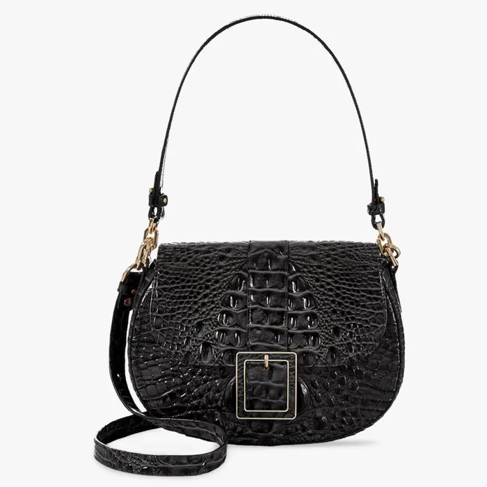 Women Cynthia Black Melbourne Brahmin Shoulder Bags Chevron