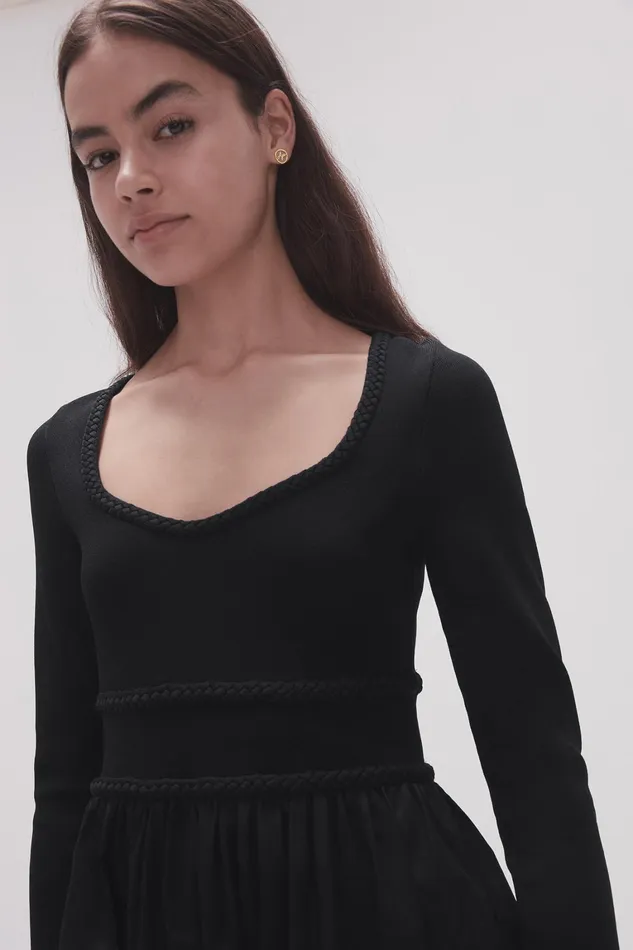 Women Dresses Aje Audrey Knit Midi Dress Black