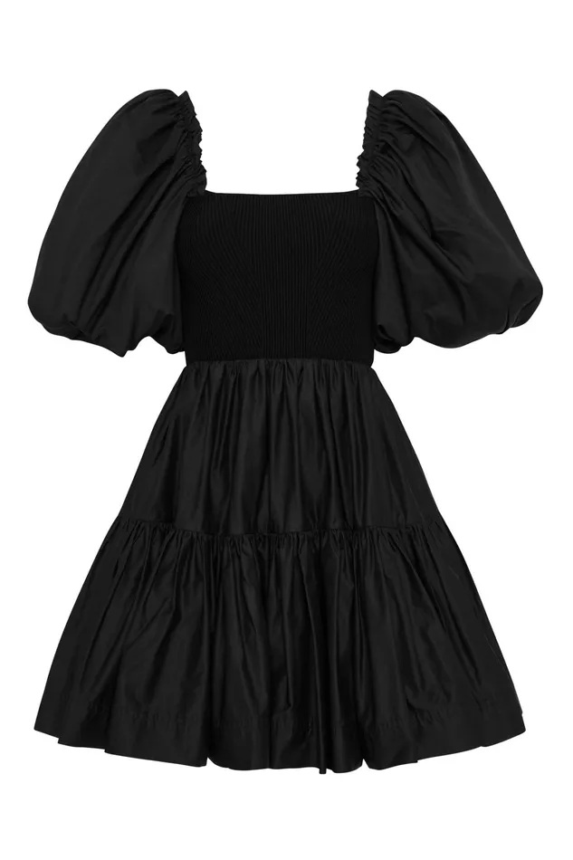 Women Dresses Aje Casa Puff Sleeve Mini Dress Black