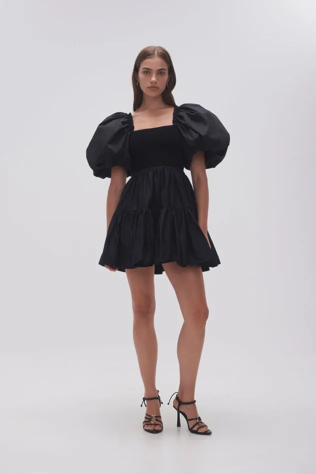 Women Dresses Aje Casa Puff Sleeve Mini Dress Black