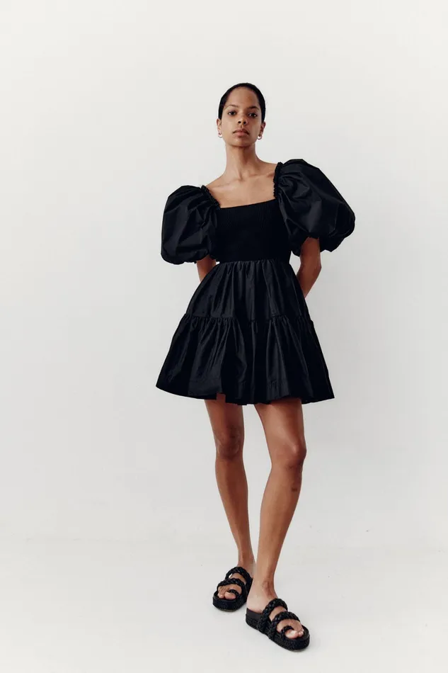 Women Dresses Aje Casa Puff Sleeve Mini Dress Black
