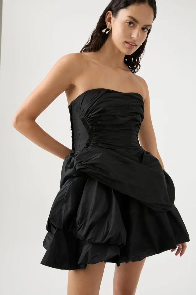 Women Dresses Aje Daybreak Strapless Mini Dress Black