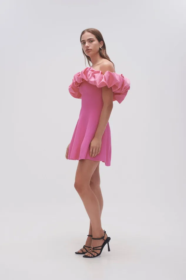 Women Dresses Aje Eldora Mini Dress Protea Pink