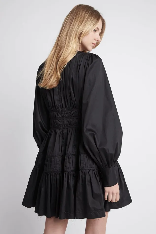 Women Dresses Aje Fallingwater Gathered Mini Dress Black