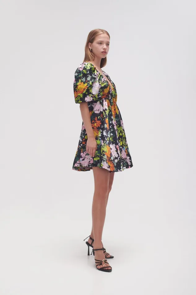Women Dresses Aje Gabrielle Plunge Mini Dress Midnight Floral