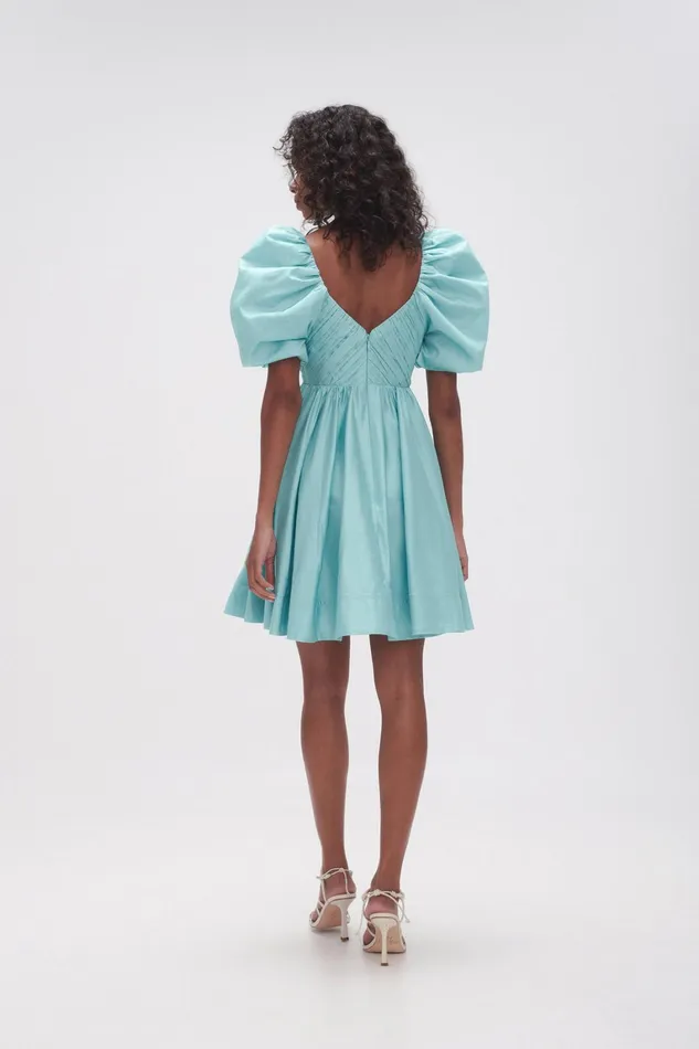 Women Dresses Aje Gabrielle Plunge Mini Dress Spearmint Blue