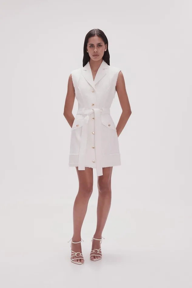 Women Dresses Aje Isabel Utility Mini Dress Ivory