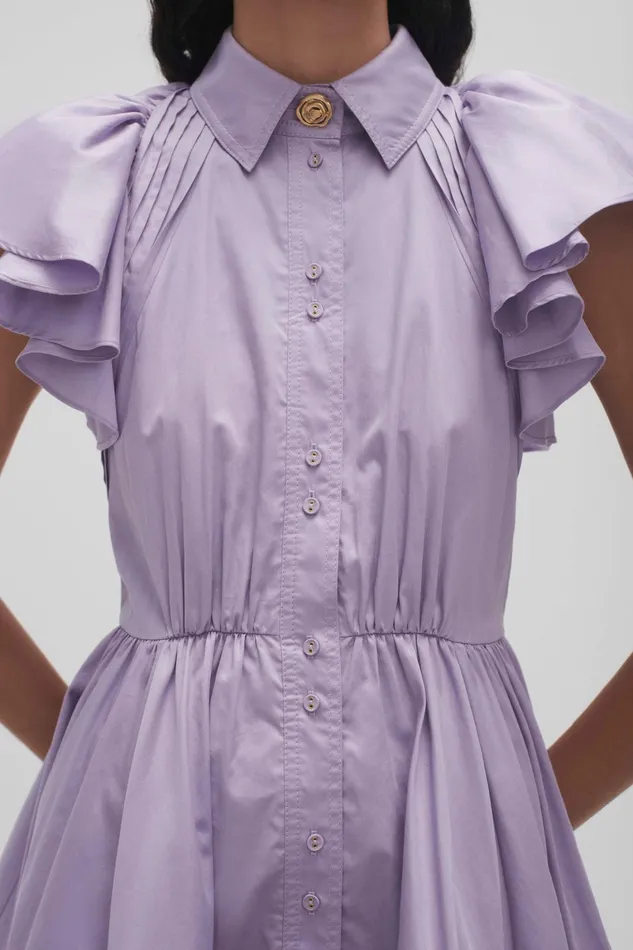 Women Dresses Aje Kindred Frill Mini Dress Lilac