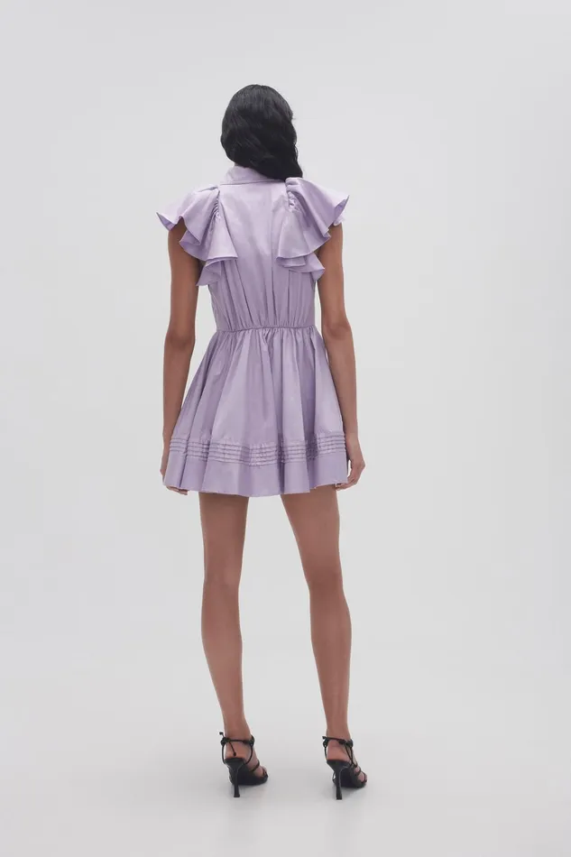 Women Dresses Aje Kindred Frill Mini Dress Lilac