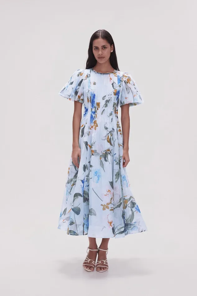 Women Dresses Aje Nova Pleated Midi Dress Divine Orchid